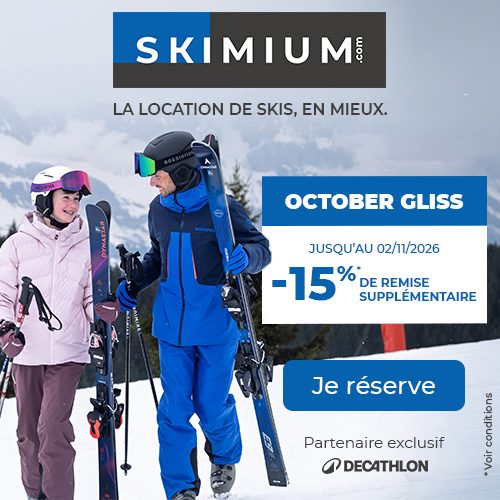 Skimium – October Gliss : -15 % sur la location de skis, jusqu’au 2 novembre